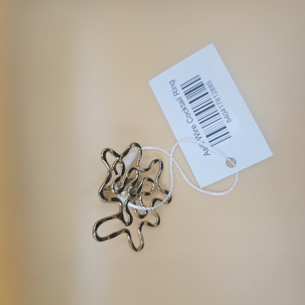 Sassy Jones Gold Abstract Wire Cocktail Ring